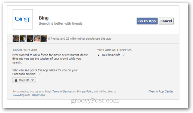 aplicación de Facebook Bing para fondo de pantalla