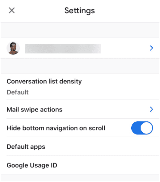 seleccionar cuenta gmail iphone