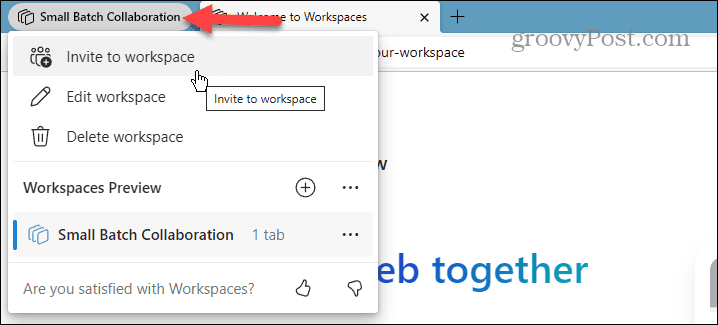 Espacios de trabajo de Microsoft Edge