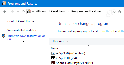 Características de Windows