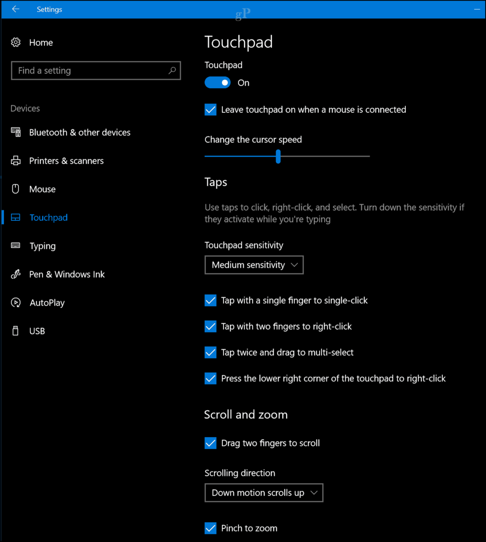 Consejo de Windows 10: deshabilite el panel táctil cuando se conecta un mouse