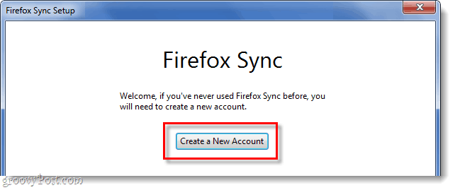crear una nueva cuenta de sincronización de firefox