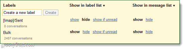 ocultar etiquetas inteligentes de la bandeja de entrada de gmail