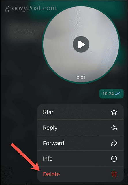 whatsapp borrar mensaje de video