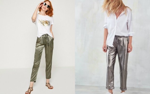 ¿Cómo combinar pantalones brillantes?