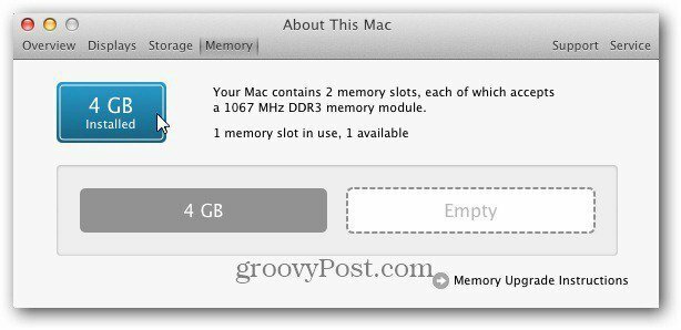 acerca de Mac 4GB