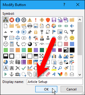 Cuadro de diálogo Modificar botón