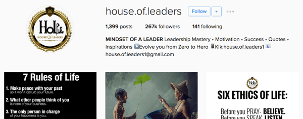 casa de líderes instagram bio