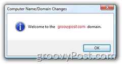 Windows Vista Únase a una pantalla de bienvenida de dominio de Active Directory AD