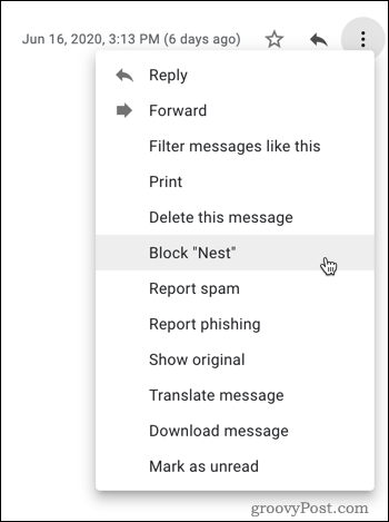Bloqueo en Gmail
