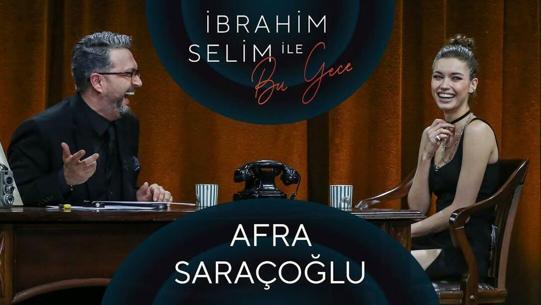Programa de esta noche con Afra Saraçoğlu İbrahim Selim