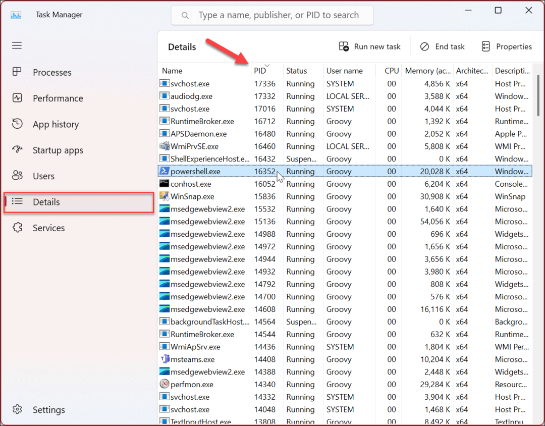 Cómo encontrar el ID de proceso para aplicaciones en Windows 11