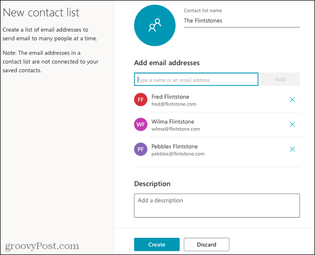 Configurar una nueva lista de contactos en Outlook