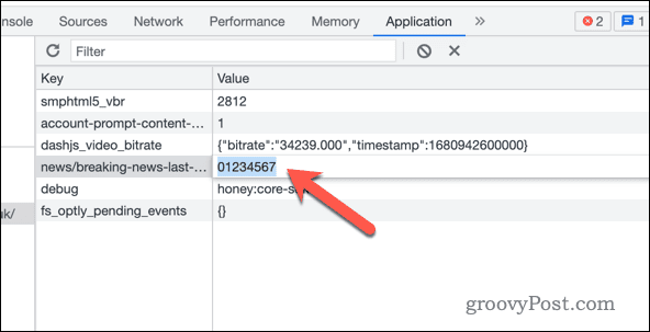 Edición de valores clave de almacenamiento local en Google Chrome