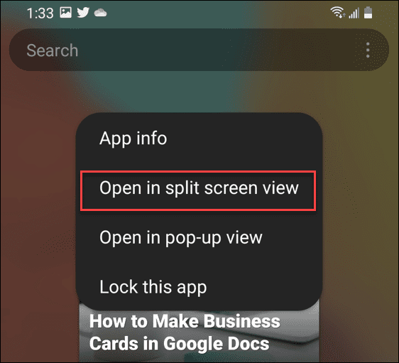 como dividir la pantalla en android