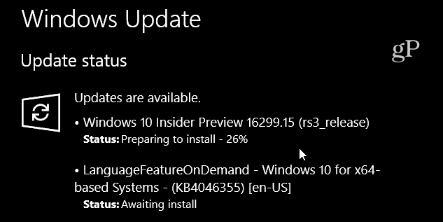 Windows 10 Build 16299-15 Actualización acumulativa