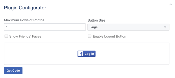 Personaliza tu botón de inicio de sesión de Facebook.