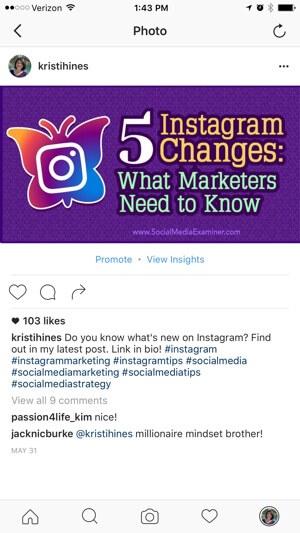 Instagram promocionar publicación