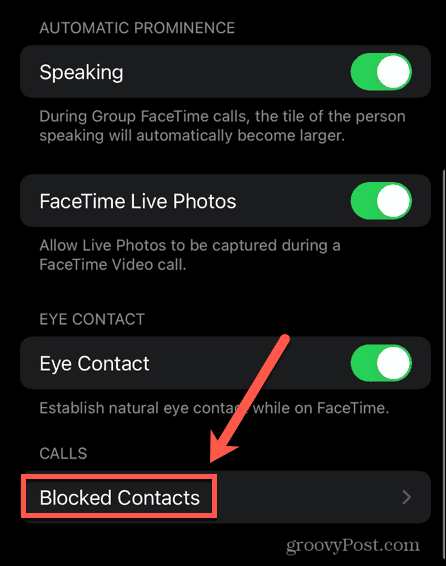contactos bloqueados facetime iphone