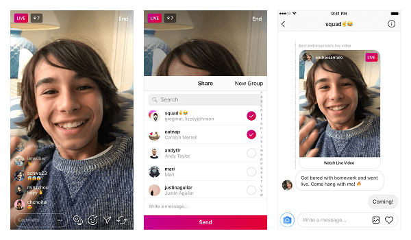 Instagram anunció que los usuarios ahora pueden enviar videos en vivo de forma privada a través de mensajería directa