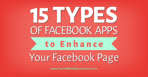 15 tipos de aplicaciones de Facebook