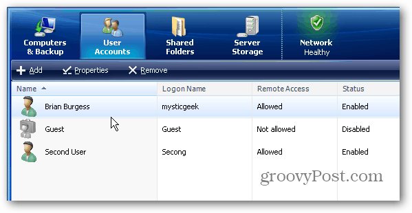 Cómo agregar cuentas de usuario a Windows Home Server