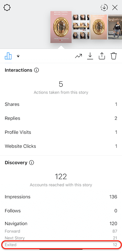 datos de historias de instagram que muestran a los espectadores que editaron el feed de historias de tu historia