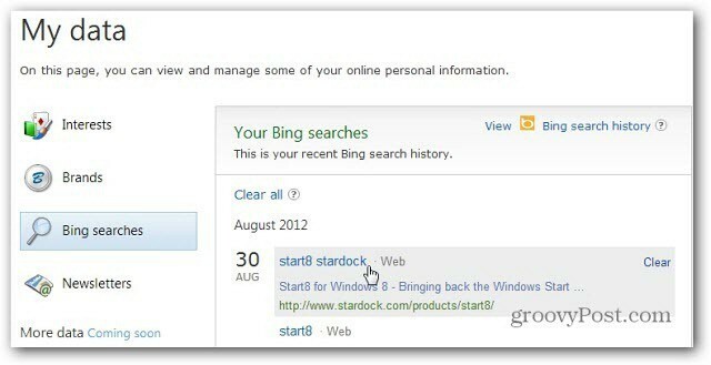 Bing busca en la historia