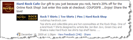 Hard Rock Cafe en Facebook
