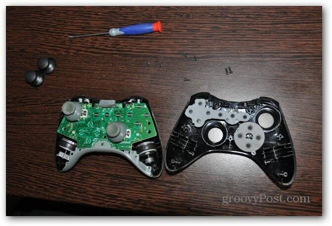 Cambie las barras de control analógicas del controlador Xbox 360 abiertas