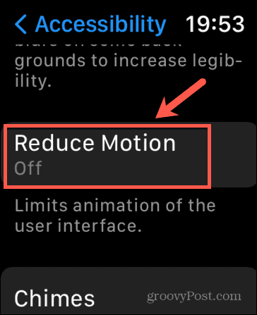 apple watch reduce la configuración de movimiento