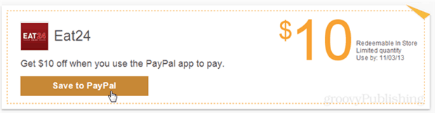 Obtenga $ 10 gratis en cualquier restaurante Eat24 con la aplicación PayPal