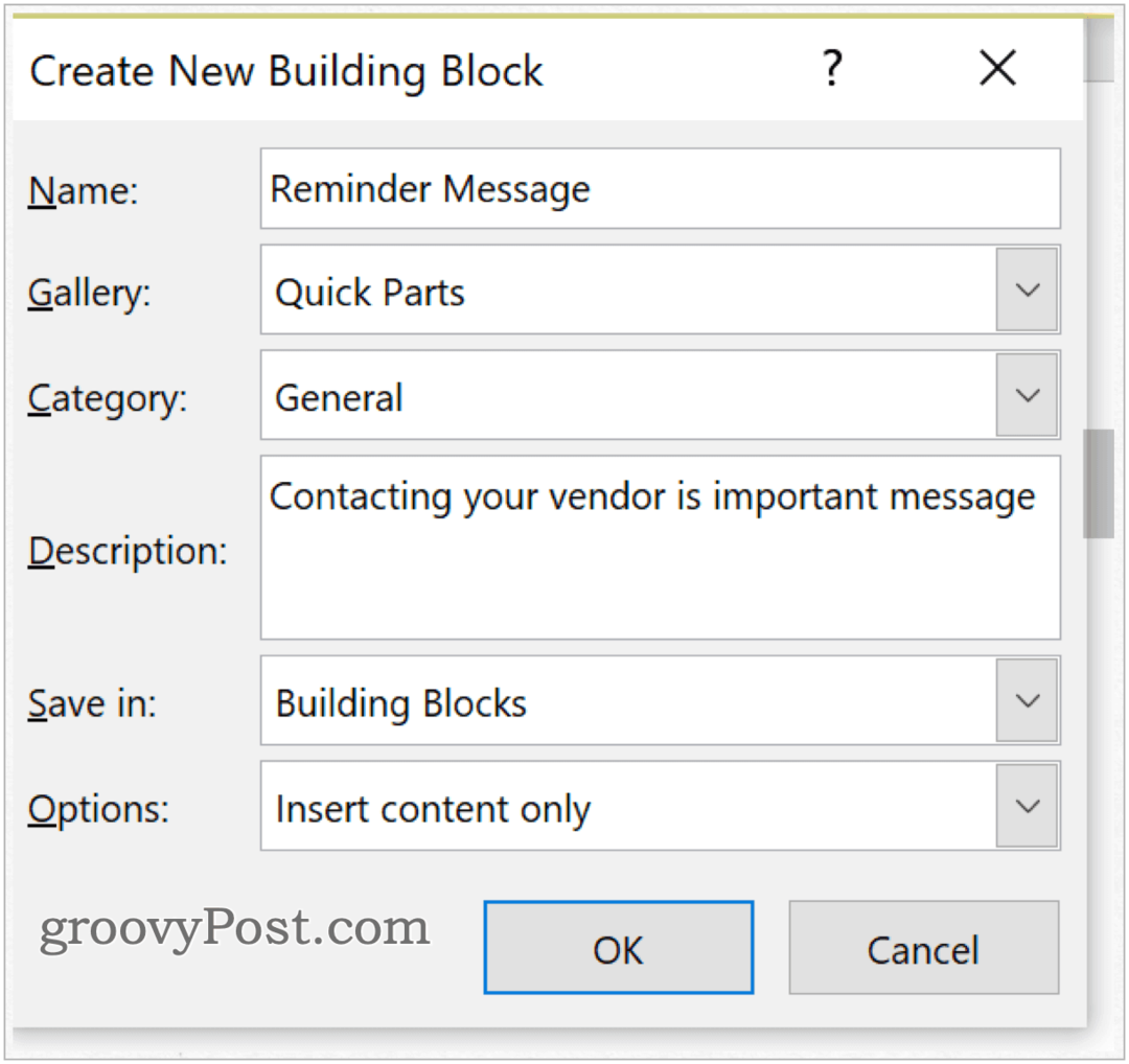 Cómo usar Building Blocks en Microsoft Word