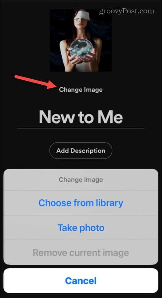 Elija una imagen o elimine iOS