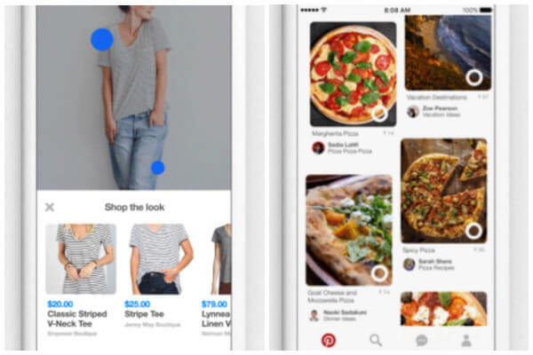 Pinterest también lanzó dos nuevos botones, Shop the Look e Instant Ideas, para que sea más fácil que nunca encontrar ideas en Pinterest y en el mundo que te rodea.