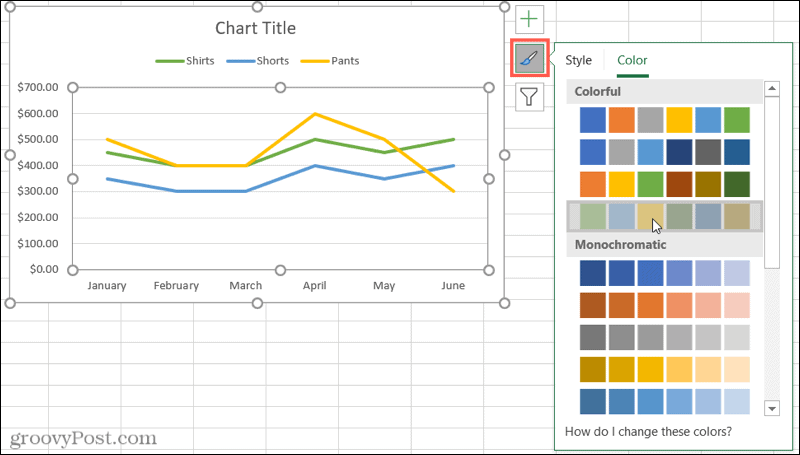 Estilos de gráficos