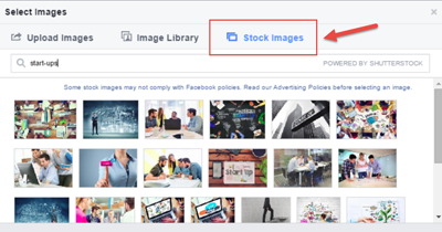 biblioteca de imágenes de anuncios de facebook