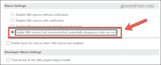 excel habilitar macros