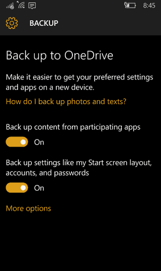 Copia de seguridad en OneDrive