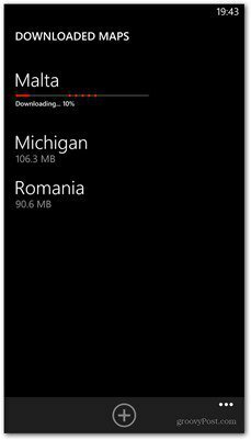 Descarga del mapa de Windows Phone 8