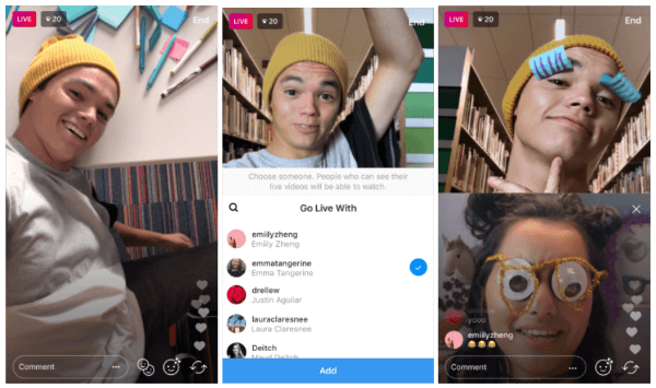 Instagram ahora permite a las emisoras invitar a los espectadores a unirse a sus transmisiones de video en vivo dentro de la aplicación.