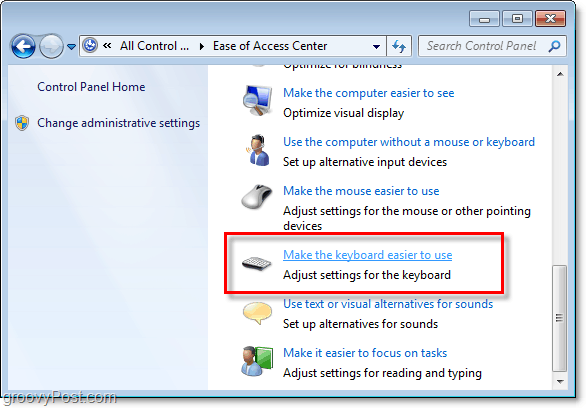Cómo deshabilitar claves fijas y claves de filtro en Windows 7