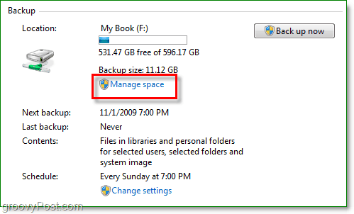 Copia de seguridad de Windows 7: administre su espacio de copia de seguridad