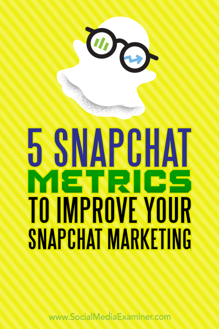 5 métricas de Snapchat para mejorar su marketing de Snapchat: examinador de redes sociales