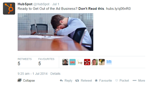 tweet de hubspot