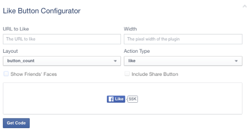 Configuración del botón Me gusta de Facebook