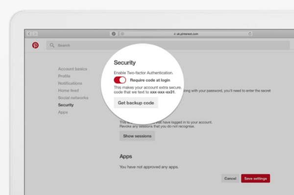 Pinterest está implementando la autenticación de dos factores y otras nuevas medidas de seguridad para todos los usuarios durante las próximas semanas.