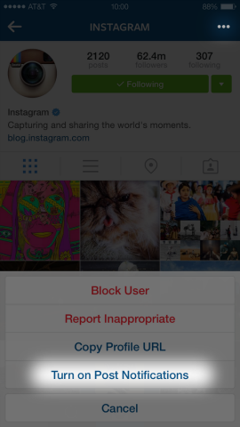 Instagram agrega notificaciones de publicaciones