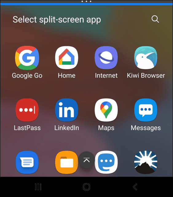 cómo dividir la pantalla en android elige la aplicación