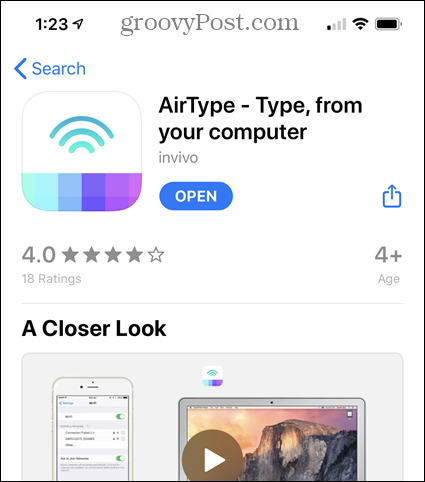 AirType en la App Store